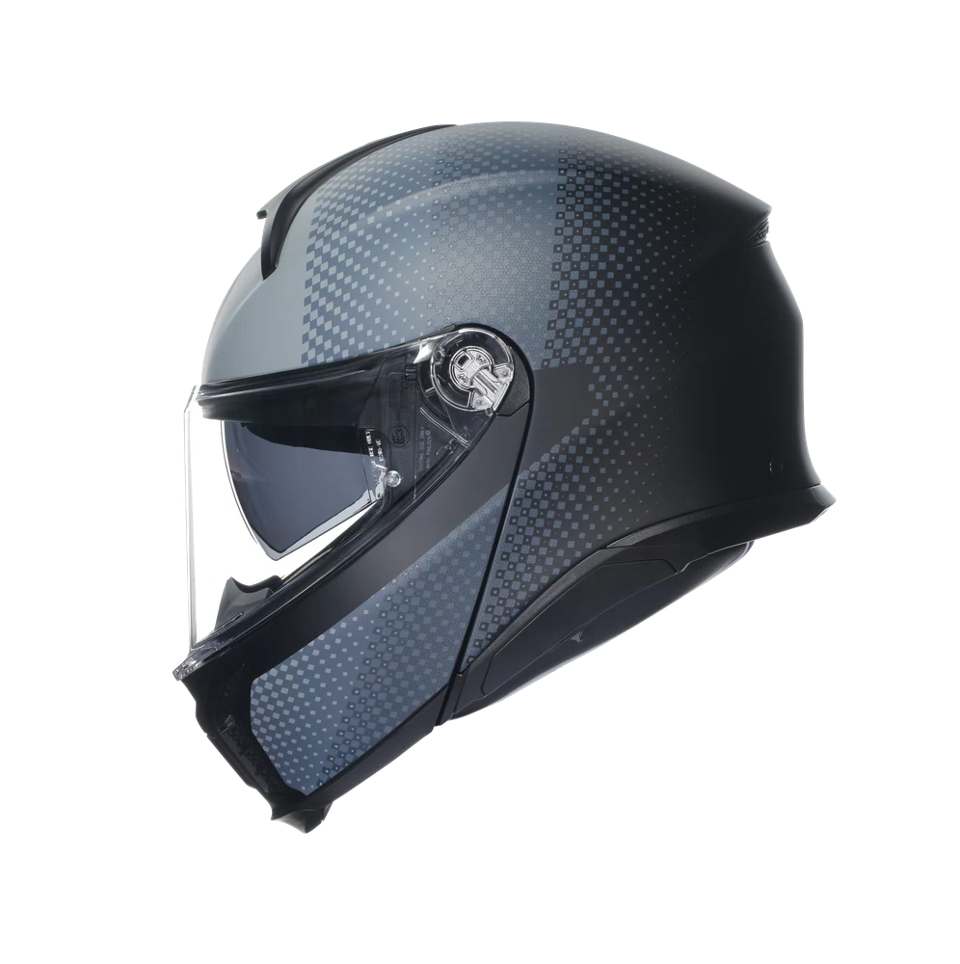 TOURMODULAR  CASCO MOTO MODULARE E2206 AGV TEXTOUR MATT BLACK/GREY