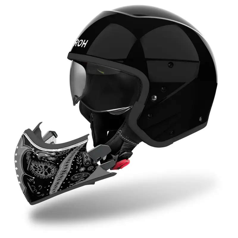 CASCO CROSSOVER J 110 AIROH PEASLY BLACK GLOSS