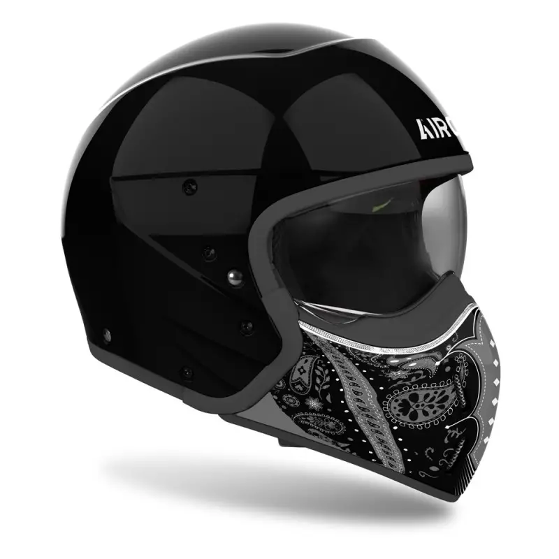 CASCO CROSSOVER J 110 AIROH PEASLY BLACK GLOSS