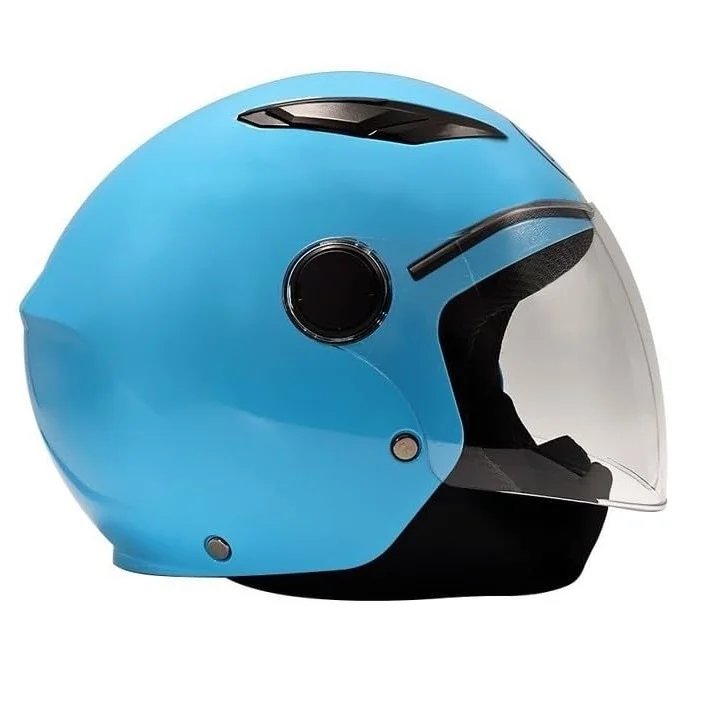 Casco Moto Bambino Demi-Jet, 838 CHILDREN BHR AZZURRO