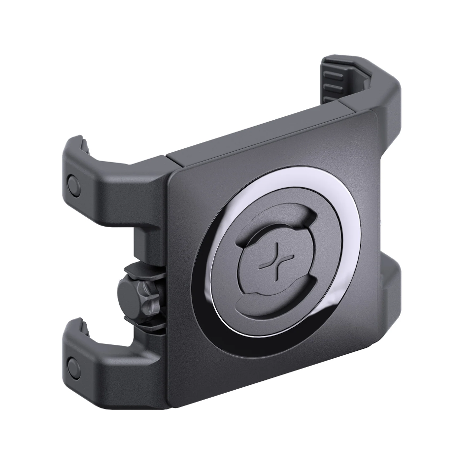 UNIVERSAL PHONE CLAMP SP CONNECT Montaggio sicuro del cellulare sui supporti SP Connect con una semplice rotazione di 90°. Si adatta anche a modelli di smartphone di grandi dimensioni e a custodie rugged.