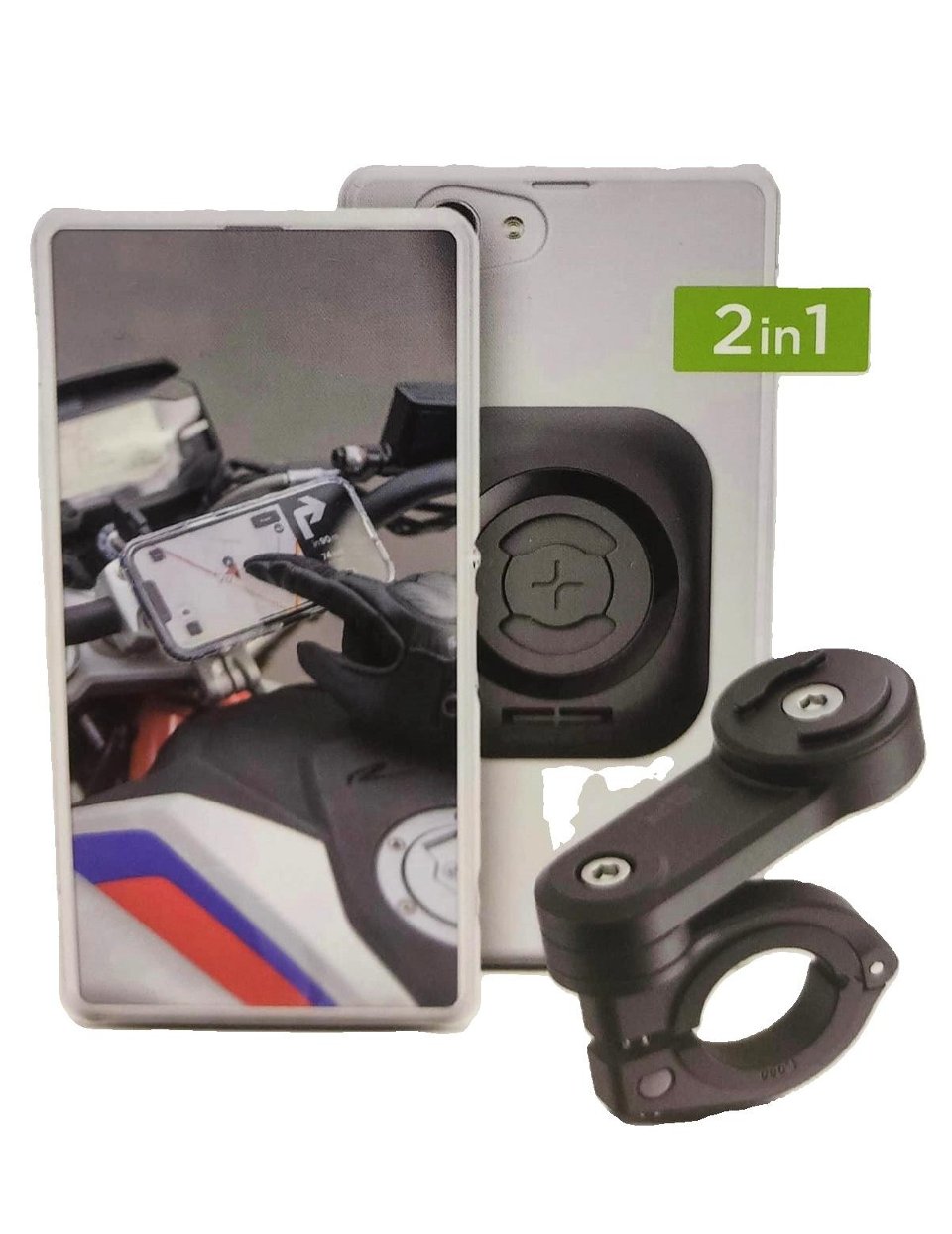 MOTO BUNDLE LT - UNIVERSAL INTERFACE SP CONNECT Moto Mount LT in Bundle con l'Universal Interface SPC rende compatibile qualsiasi custodia per cellulare.