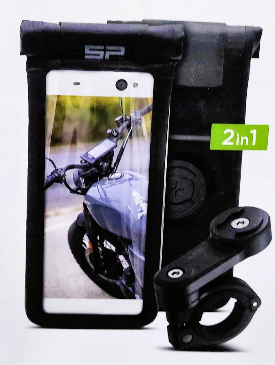 MOTO BUNDLE LT - UNIVERSAL PHONE CASE L SP CONNECT Universal phone case in Bundle con Moto Mount LT rende compatibile qualsiasi custodia per cellulare.
