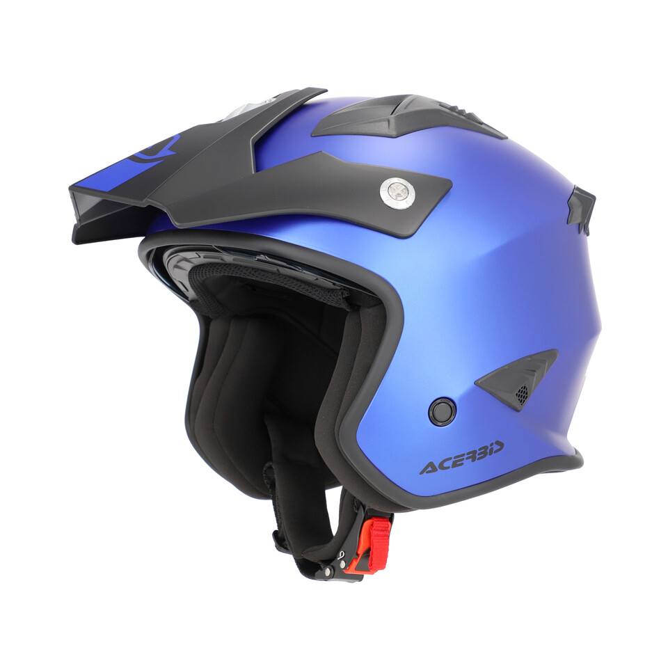 JET ARIA  METALLIC SPECIAL BLU ACERBIS JET CON VISIERINO A SCOMPARSA