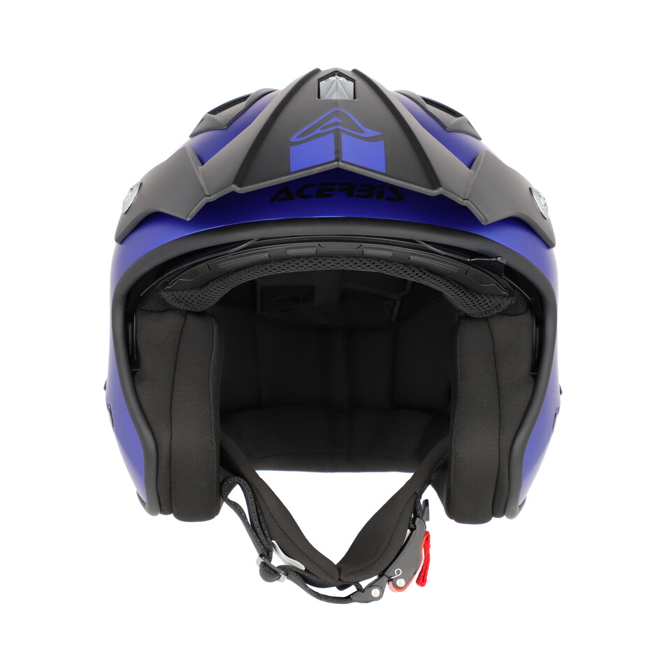 JET ARIA  METALLIC SPECIAL BLU ACERBIS JET CON VISIERINO A SCOMPARSA