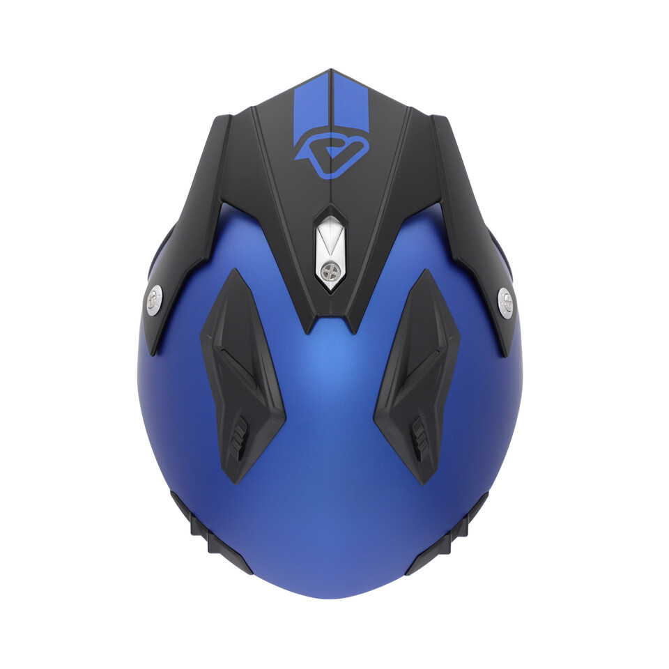 JET ARIA  METALLIC SPECIAL BLU ACERBIS JET CON VISIERINO A SCOMPARSA