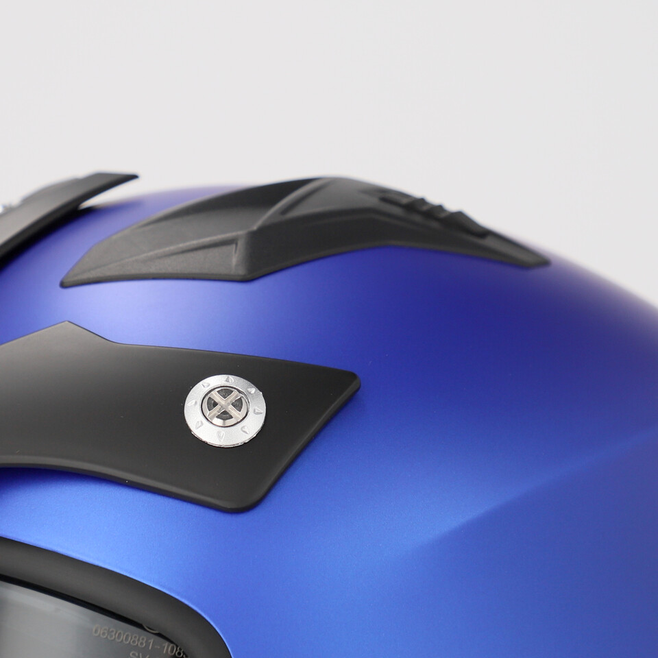 JET ARIA  METALLIC SPECIAL BLU ACERBIS JET CON VISIERINO A SCOMPARSA