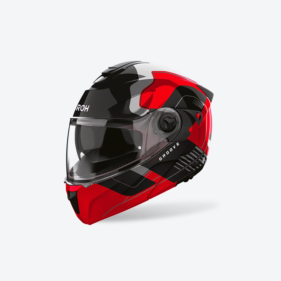 CASCO MODULARE SPECKTRE GROVE AIROH RED GLOSS
