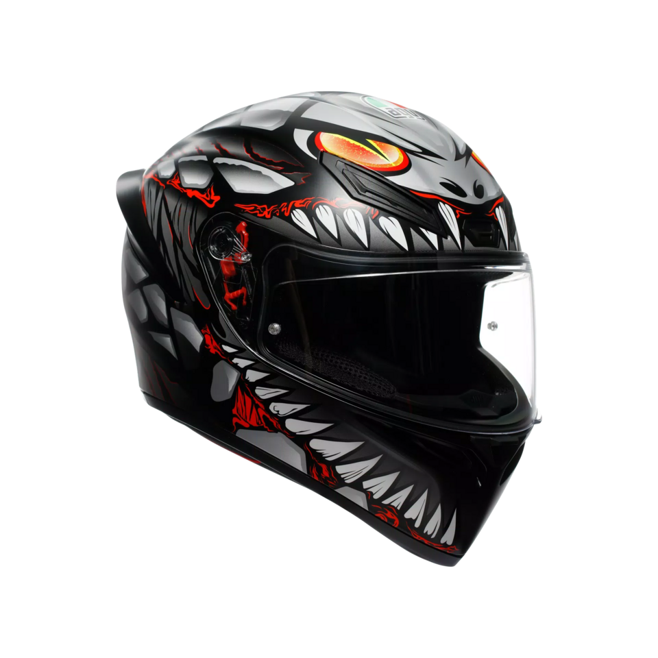 K1-S LYZARD AGV MATT BLACK/GREY/RED