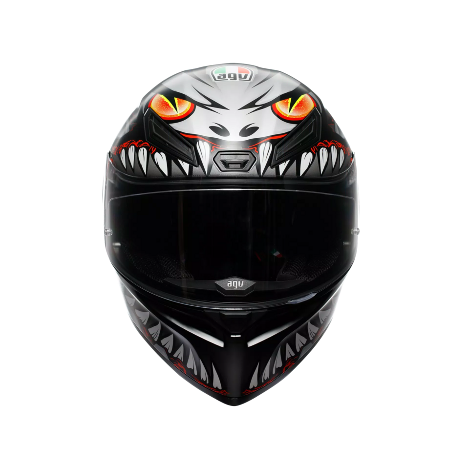 K1-S LYZARD AGV MATT BLACK/GREY/RED