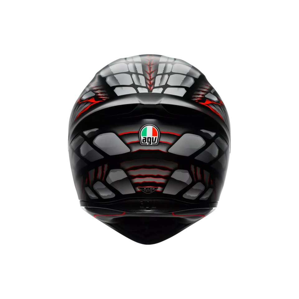 K1-S LYZARD AGV MATT BLACK/GREY/RED