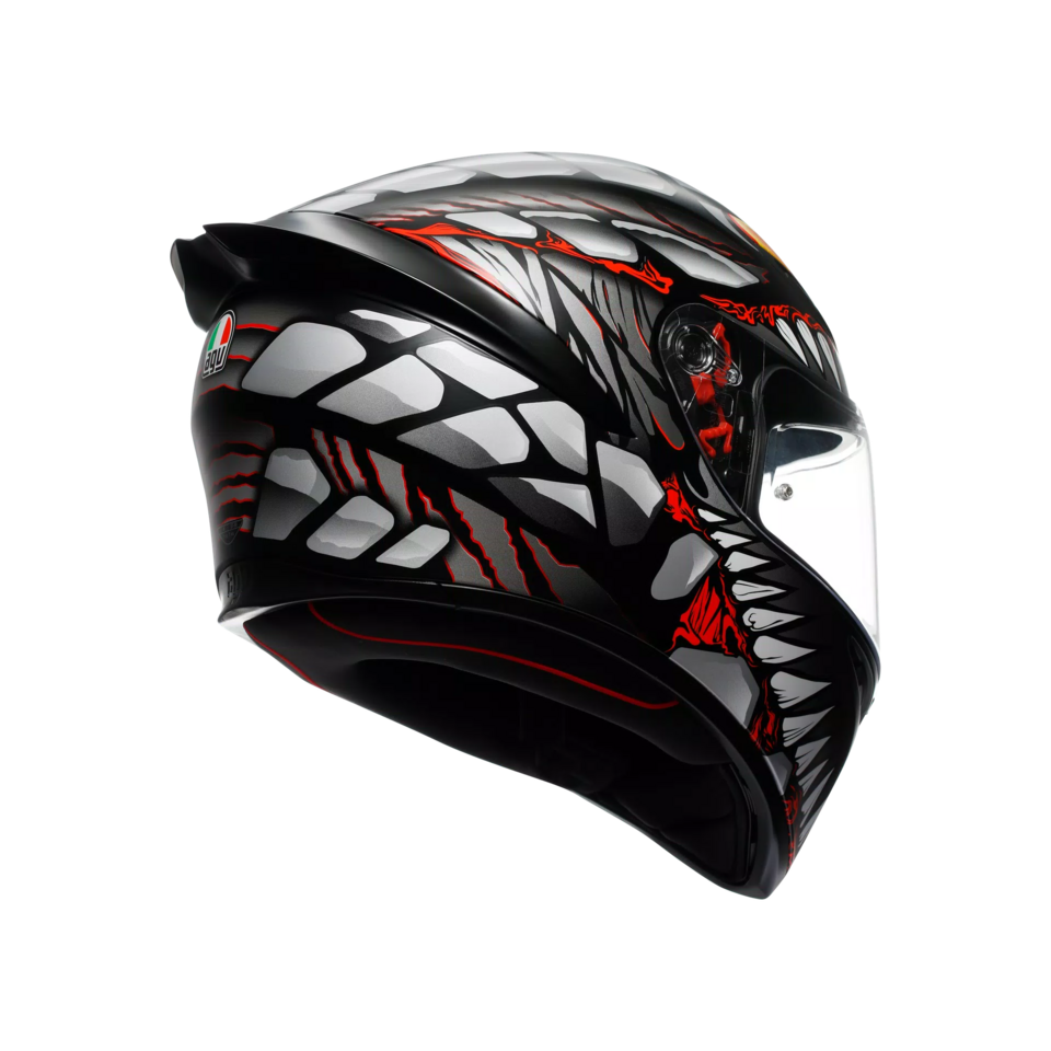 K1-S LYZARD AGV MATT BLACK/GREY/RED
