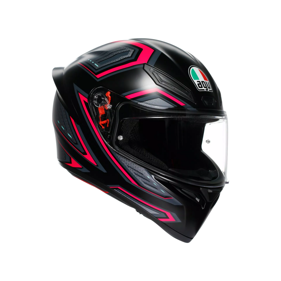K1-S SLING CASCO MOTO INTEGRALE AGV MATT BLACK/PINK