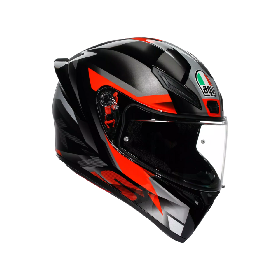 K1-S FASTLAP CASCO MOTO INTEGRALE AGV BLACK/GREY/RED