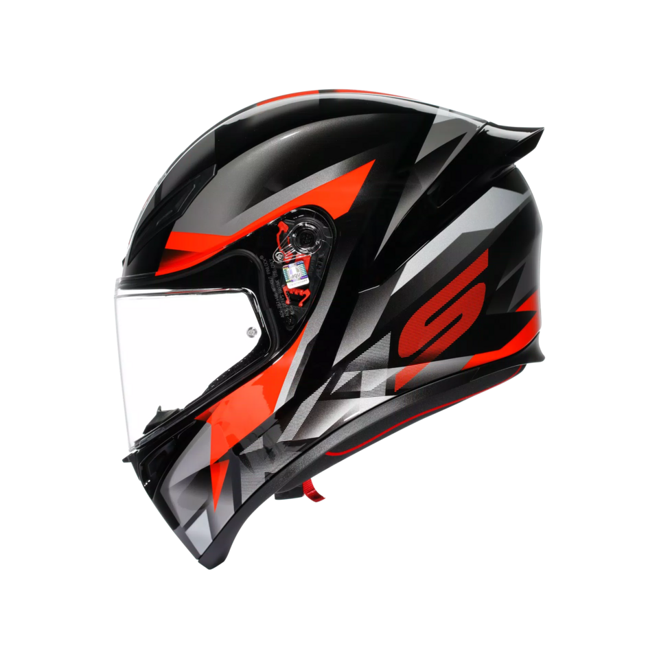 K1-S FASTLAP CASCO MOTO INTEGRALE AGV BLACK/GREY/RED