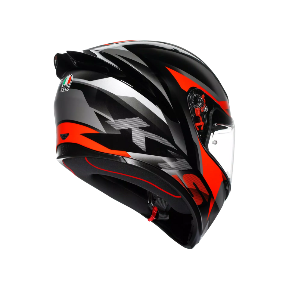 K1-S FASTLAP CASCO MOTO INTEGRALE AGV BLACK/GREY/RED