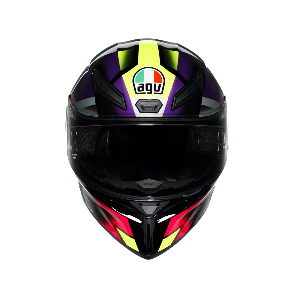 K1-S FASTLAP CASCO MOTO INTEGRALE AGV BLACK/PURPLE/PINK