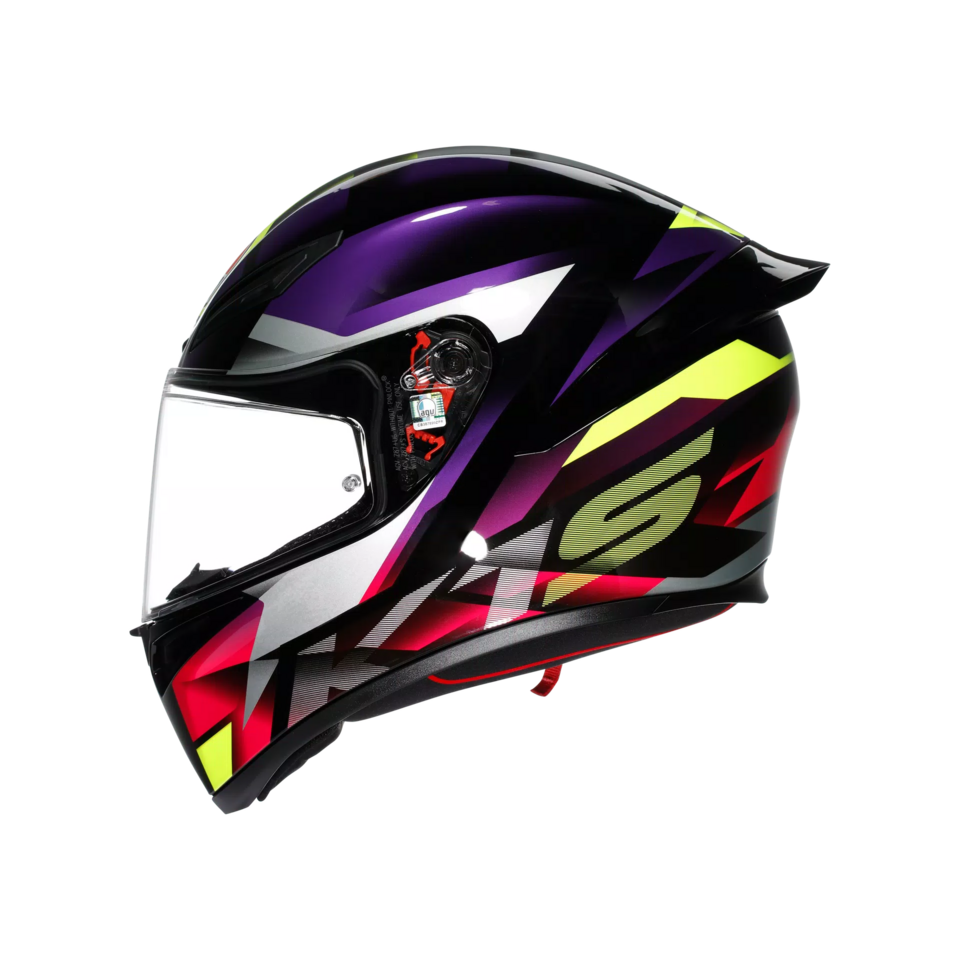 K1-S FASTLAP CASCO MOTO INTEGRALE AGV BLACK/PURPLE/PINK