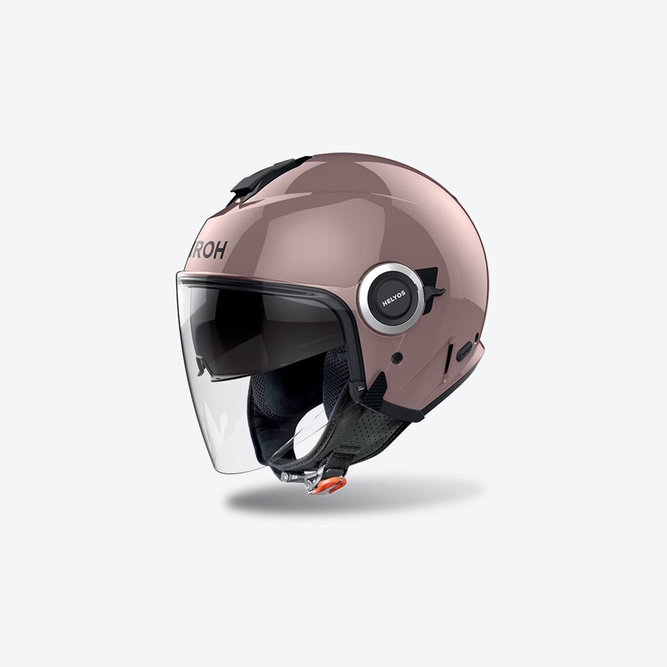 HELYOS CASCO JET IN TERMOPLASTICA AIROH METALLIC ROSE