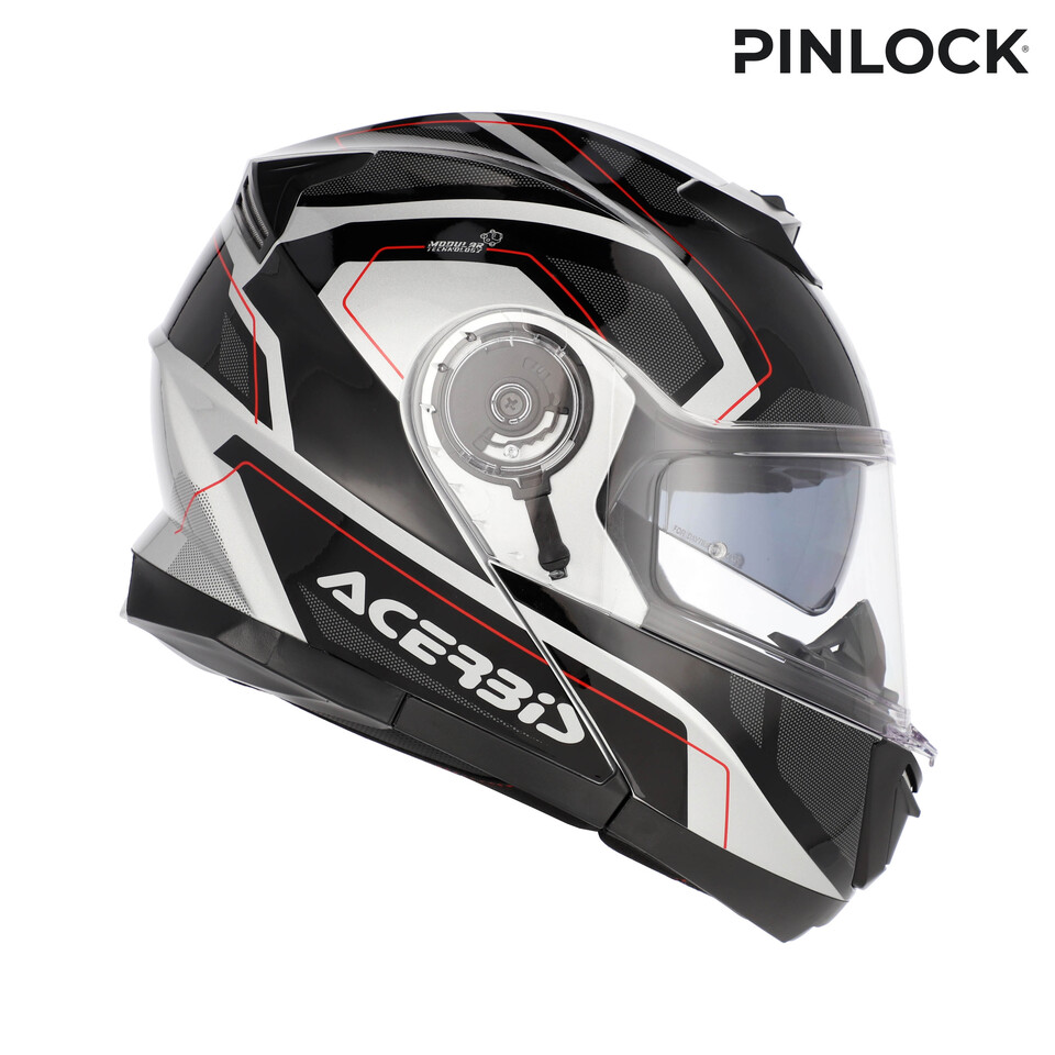 CASCO MODULARE SEREL 22-06 ACERBIS NERO ARGENTO