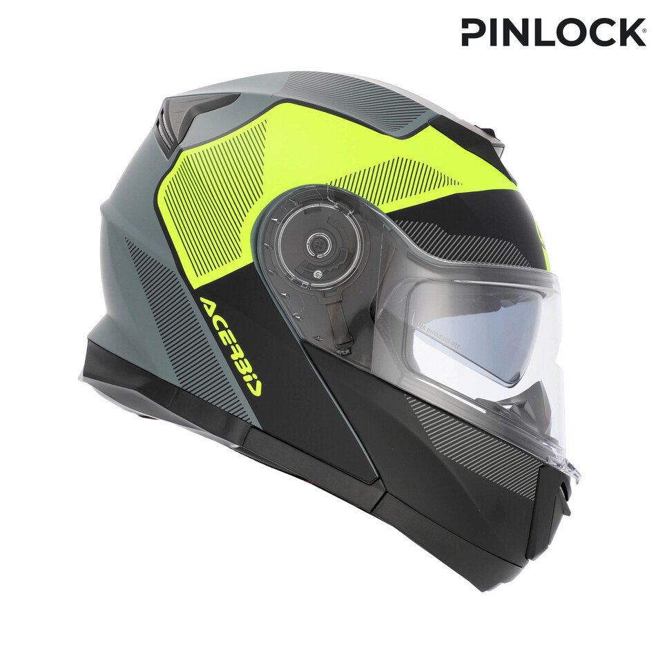 CASCO MODULARE SEREL 22-06 ACERBIS NERO GIALLO FLUO