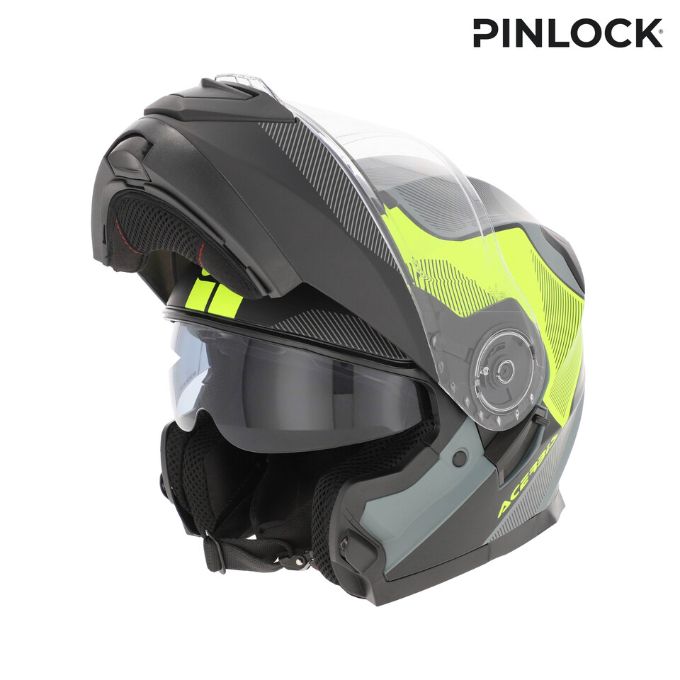 CASCO MODULARE SEREL 22-06 ACERBIS NERO GIALLO FLUO