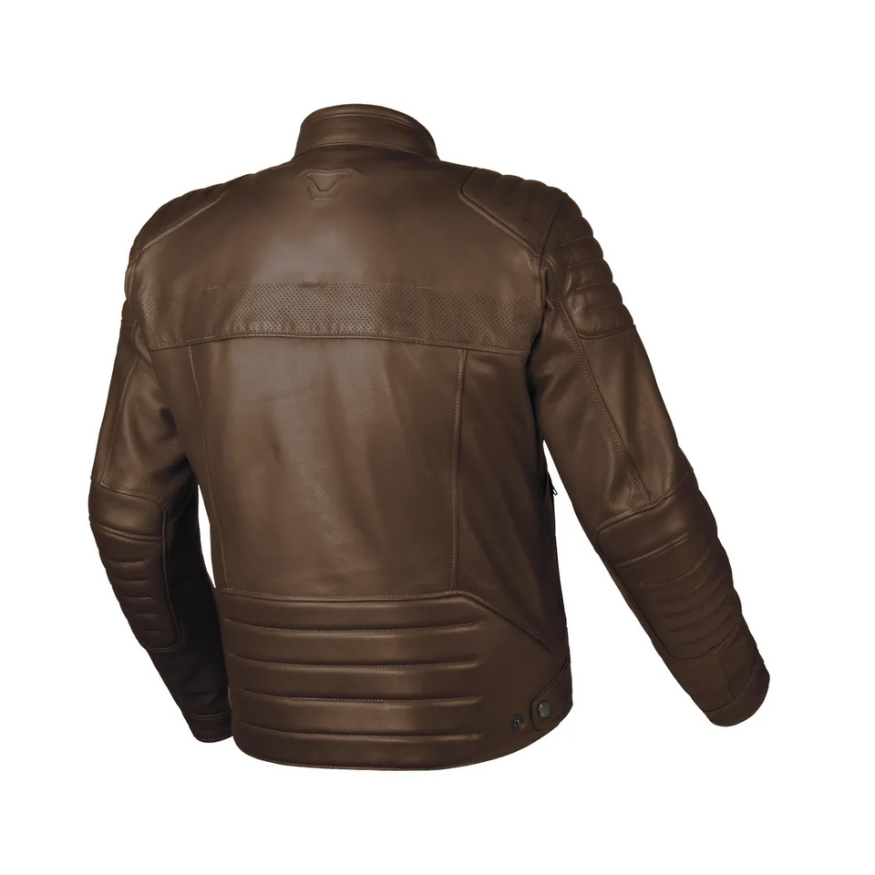 LANCE 2.0 - GIUBBOTTO DA MOTO IN PELLE - CASUAL - URBAN - CUSTOM - VINTAGE - RETRO' MACNA BROWN