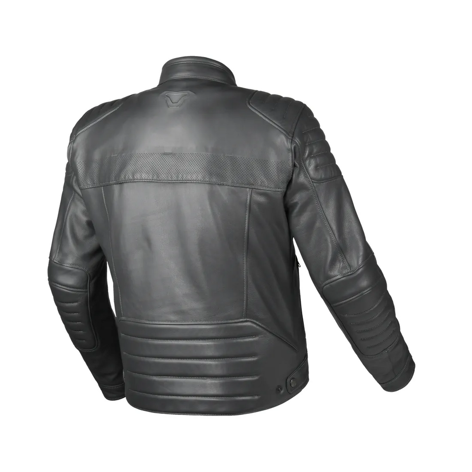 LANCE 2.0 - GIUBBOTTO DA MOTO IN PELLE - CASUAL - URBAN - CUSTOM - VINTAGE - RETRO' MACNA ANTHREACITE
