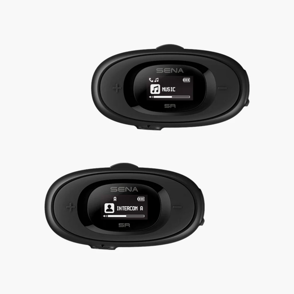 5R SISTEMA INTERCOM A 2 VIA CON AURICOLARI HD SENA INTERCOM CASCO JET - FLIP/UP - FULL/FACE