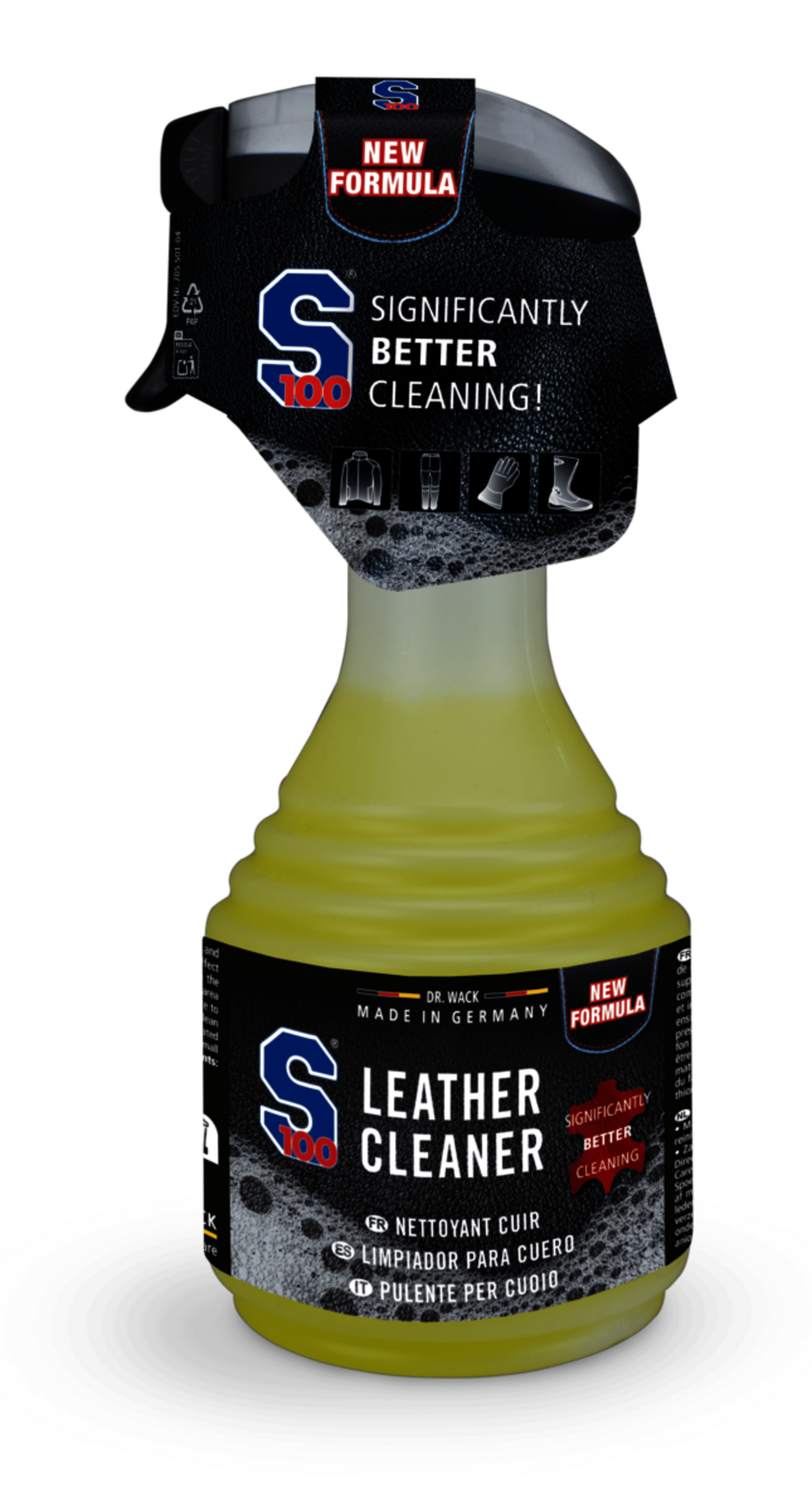 PRODOTTO PER LA PULIZIA DEI CAPI IN PELLE 500 ML DR.WACK S100