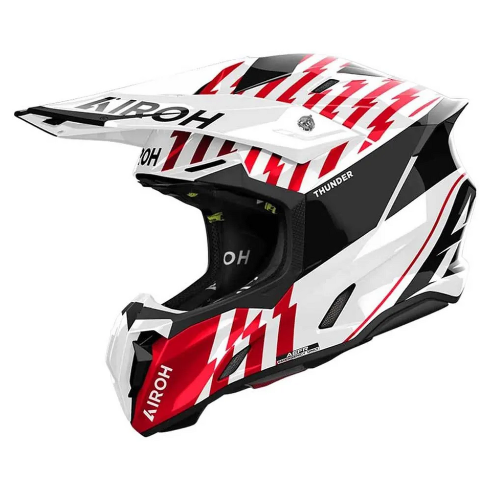 TWIST 3  THUNDER RED AIROH CASCO FUORISTRADA/ CROSS