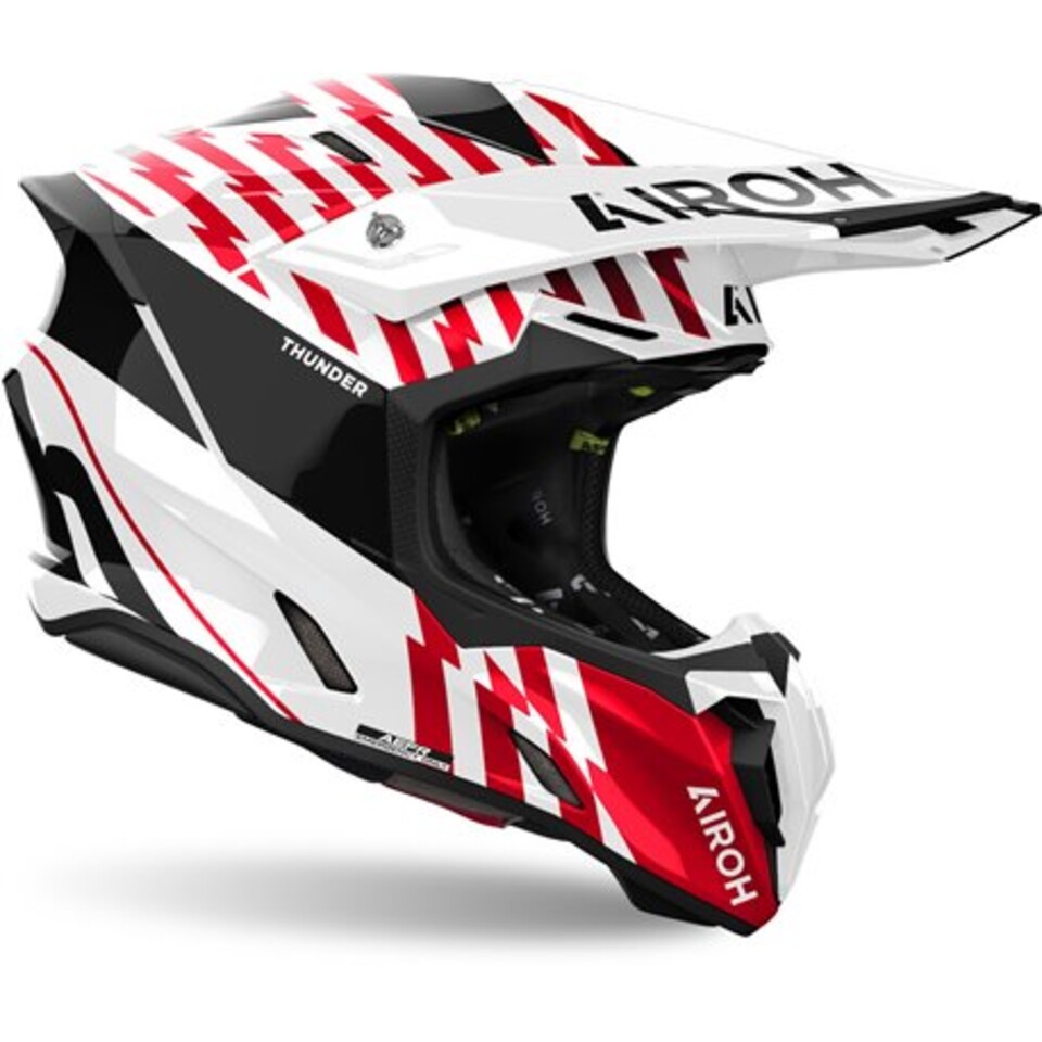 TWIST 3  THUNDER RED AIROH CASCO FUORISTRADA/ CROSS