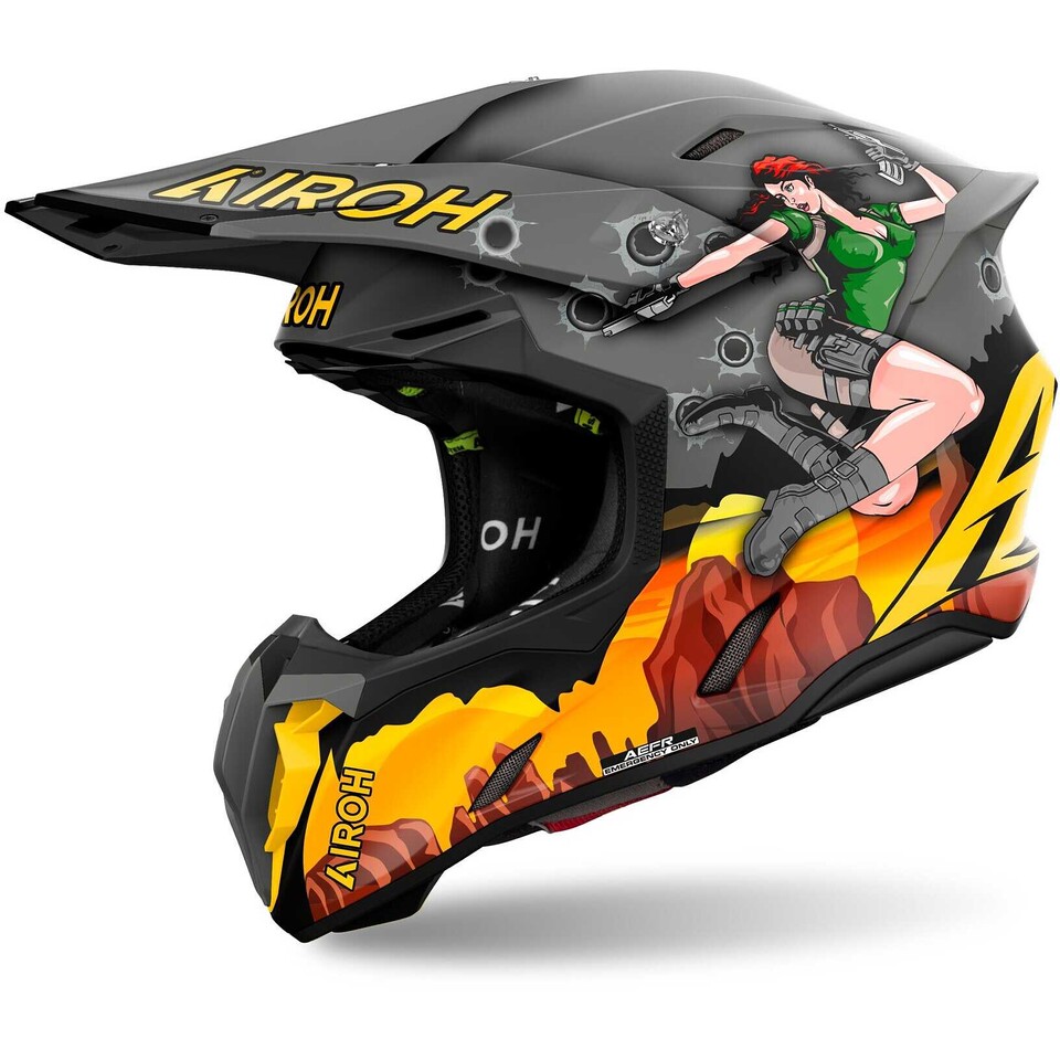 TWIST 3  ADVENTURE MATT AIROH CASCO FUORISTRADA/ CROSS