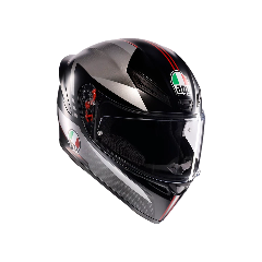 K1-S LAP CASCO MOTO INTEGRALE AGV MATT BLACK - GREY - RED