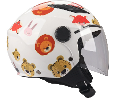 Casco Moto Bambino Demi-Jet, 838 CHILDREN BHR ANIMALS