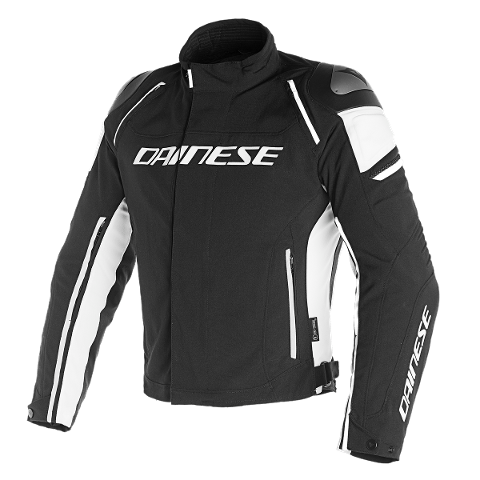 RACING 3 D-DRY - GIUBBOTTO MOTO SPORT Dainese BLACK/BLACK/WHITE