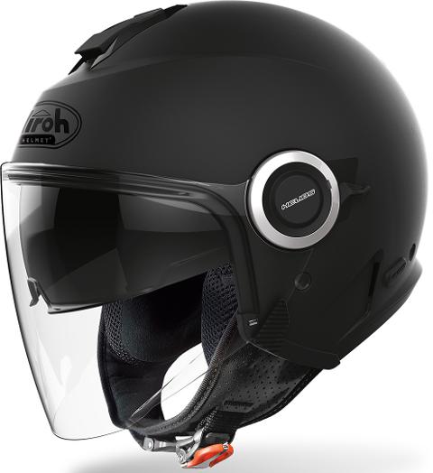 HELIOS COLOR BLACK MATT AIROH CASCO JET IN TERMOPLASTICA