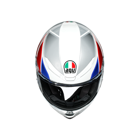 K6 E2205 MULTI AGV HYPHEN WHITE/RED/BLUE