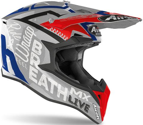 AIROH WRAAP STREET GREY  METAL MOTOCROSS AIROH Casco off-road - cross in resina termoplastica