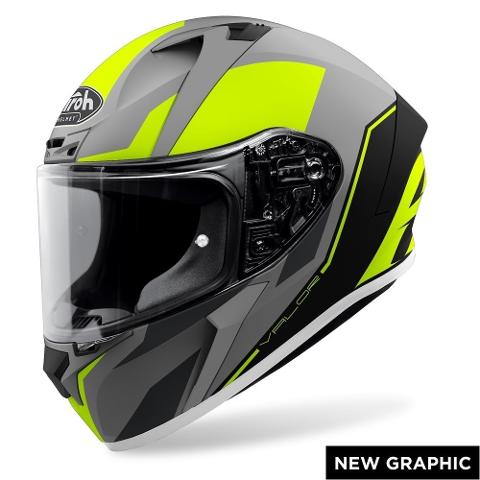 VALOR WINGS YELLOW MATT AIROH Casco ON-ROAD in resina termoplastica