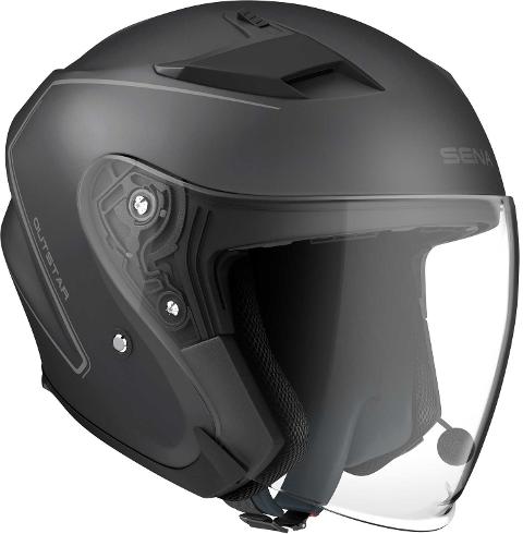 OUTSTAR - CASCO JET CON INTERFONO SENA - URBAN - SPORT - TOURING SENA black
