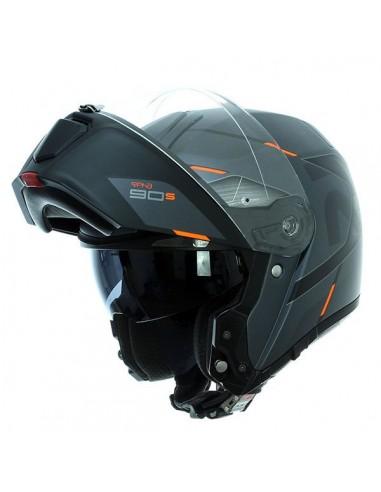 RPHA 90S Bekavo - casco modulare in fibre composite - flip-up - doppia omologazione - P/J HJC black red MC6HSF