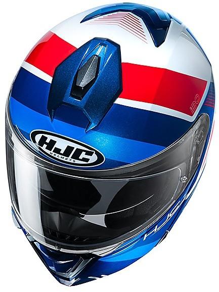 I90 Hollen - casco modulare in policarbonato - flip-up - doppia omologazione - P/J HJC blu white red MC21