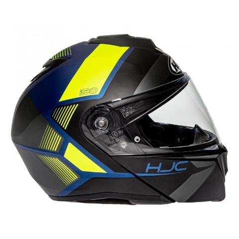 I90 Hollen - casco modulare in policarbonato - flip-up - doppia omologazione - P/J HJC black blu yellow MC4HSF
