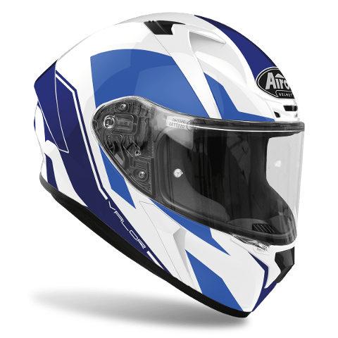 VALOR WINGS   BLUE GLOSS HELMET ON-ROAD AIROH Casco ON-ROAD in resina termoplastica