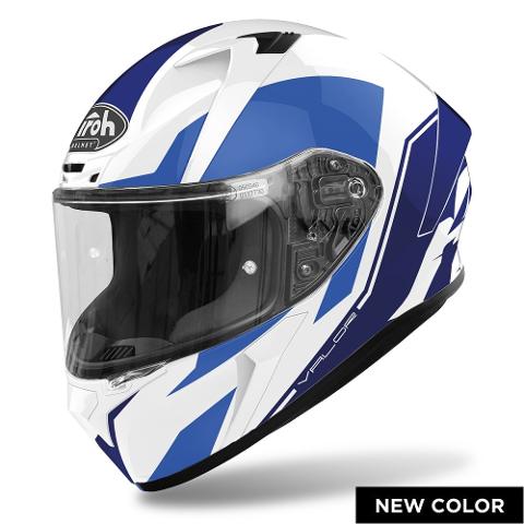 VALOR WINGS   BLUE GLOSS HELMET ON-ROAD AIROH Casco ON-ROAD in resina termoplastica