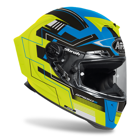 AIROH GP 550 S  CHALLENGE  AIROH BLUE/YELLOW