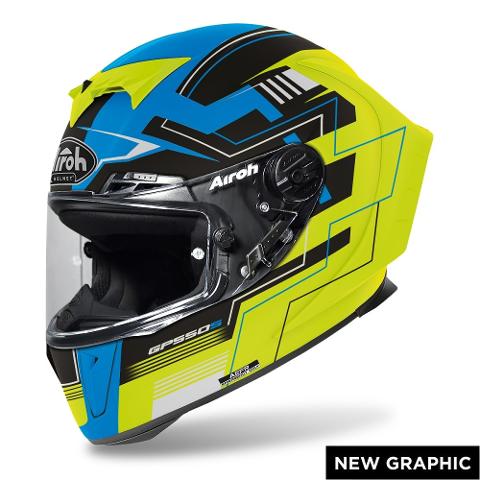 AIROH GP 550 S  CHALLENGE  AIROH BLUE/YELLOW