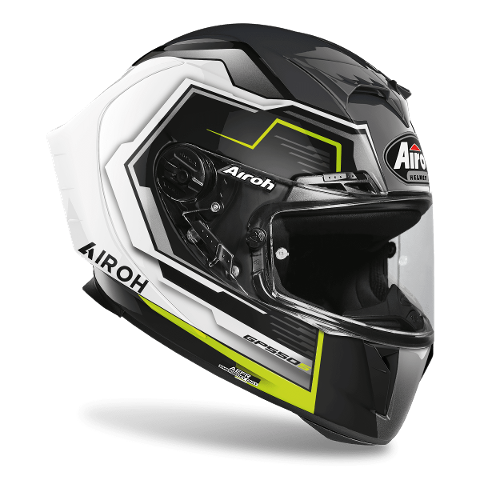 AIROH GP 550 S  RUSH  AIROH WHITE/ YELLOW