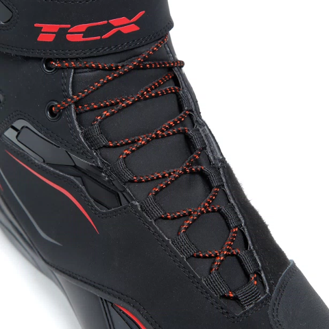 ZETA WP Scarpe moto certificate impermeabili. TCX BLACK RED